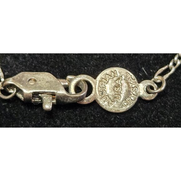 Vintage Blue Austrian Crystal Necklace - Picture 5 of 8